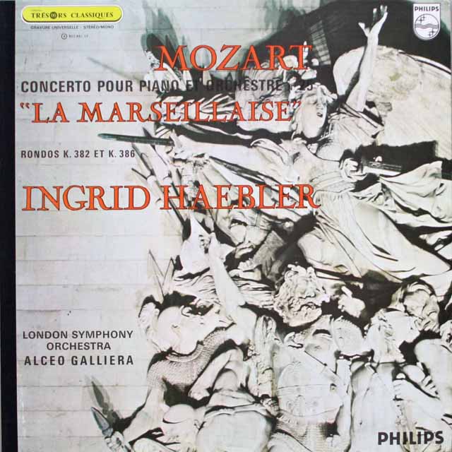 ヘブラーのモーツァルト/ピアノ協奏曲第25番ほか　仏PHILIPS　3693　LP レコード