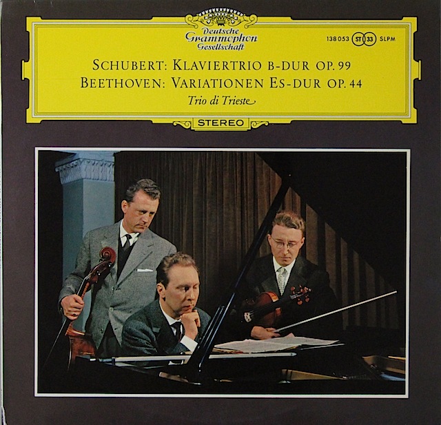 トリエステ・トリオのシューベルト/ピアノ三重奏曲第1番ほか　独DGG　3521　LP レコード