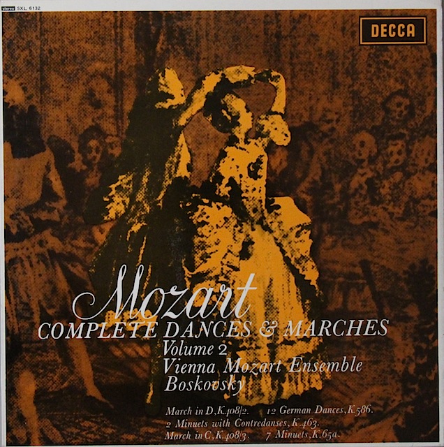 ボスコフスキーのモーツァルト/「舞曲と行進曲全集」（2）　英DECCA　3521　LP レコード