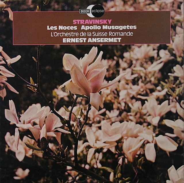 アンセルメのストラヴィンスキー/バレエ音楽「結婚」、「ミューズを率いるアポロ」　英DECCA　3521　LP レコード