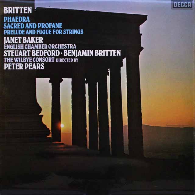 【オリジナル盤】　ブリテンの自作自演/「フェドーラ」ほか　英DECCA　3692　LP レコード