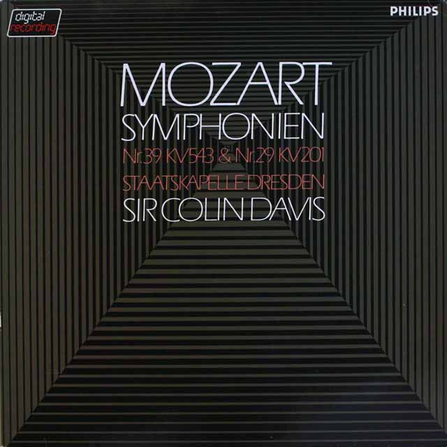 デイヴィスのモーツァルト/交響曲第39、29番　蘭PHILIPS　3692　LP レコード