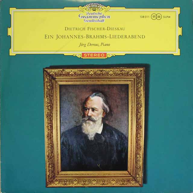 【赤ステレオ/独最初期盤】　F=ディースカウのブラームス/歌曲集　独DGG　3689　LP レコード