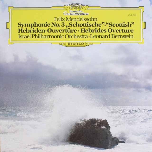 バーンスタインのメンデルスゾーン/交響曲第3番「スコットランド」　独DGG　3691　LP レコード
