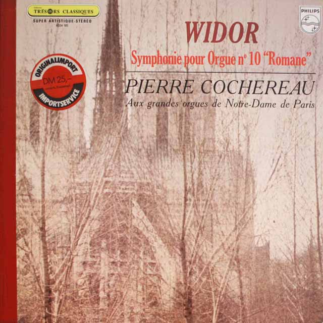 コシュローのヴィドール/オルガン交響曲第10番「ローマ風」　仏PHILIPS　3691　LP レコード