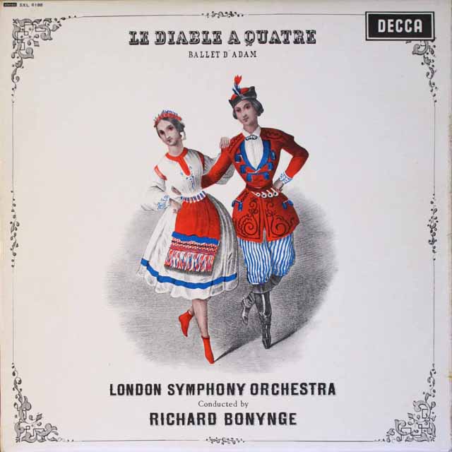 【オリジナル盤】　ボニングのアダン/バレエ音楽「4人の悪魔」　英DECCA　3689　LP レコード