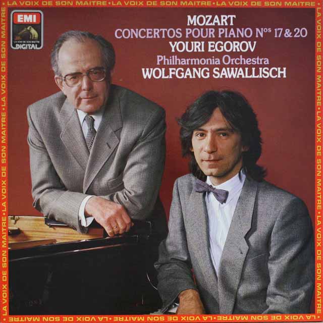 エゴロフ、サヴァリッシュのモーツァルト/ピアノ協奏曲第17番、第20番　仏EMI(VSM)　2608　LP レコード