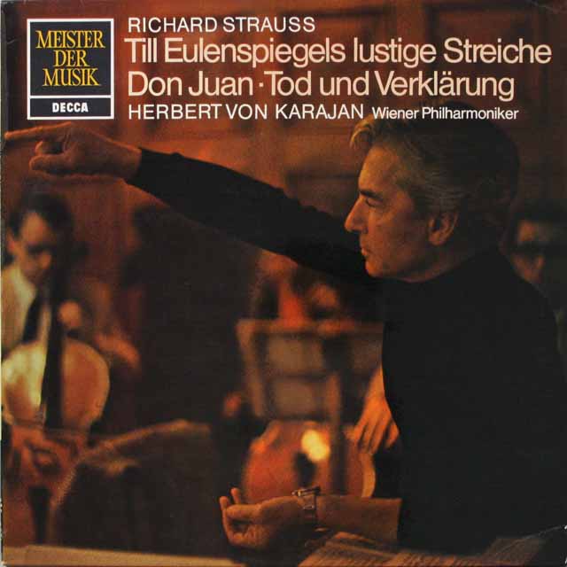 カラヤンのR.シュトラウス/「ティル」「ドンファン」「死と浄化」　独DECCA　3798　LP レコード