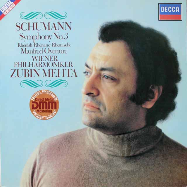 メータのシューマン/交響曲第3番「ライン」　独DECCA　3798　LP レコード