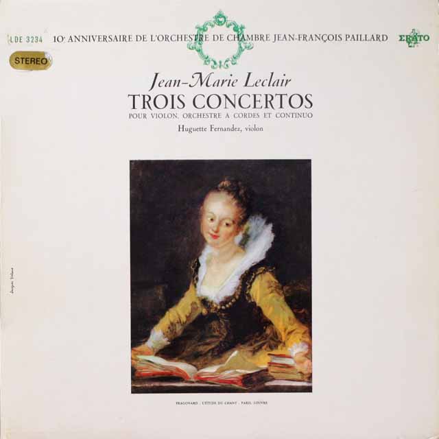 フェルナンデスのルクレール/ヴァイオリン協奏曲集　仏ERATO　3798　LP レコード