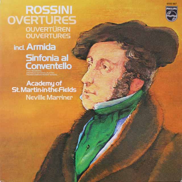 マリナー、アカデミーのロッシーニ/序曲集　蘭PHILIPS　3626　LP レコード