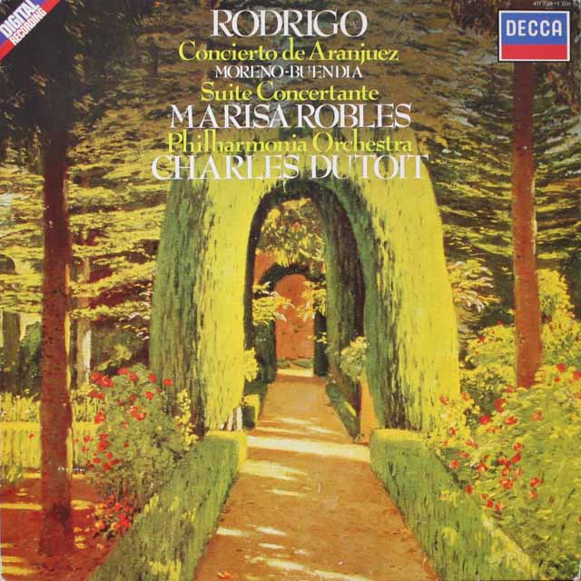 ロブレス、デュトワのロドリーゴ/アランフエス協奏曲ほか　蘭DECCA　3627　LP レコード