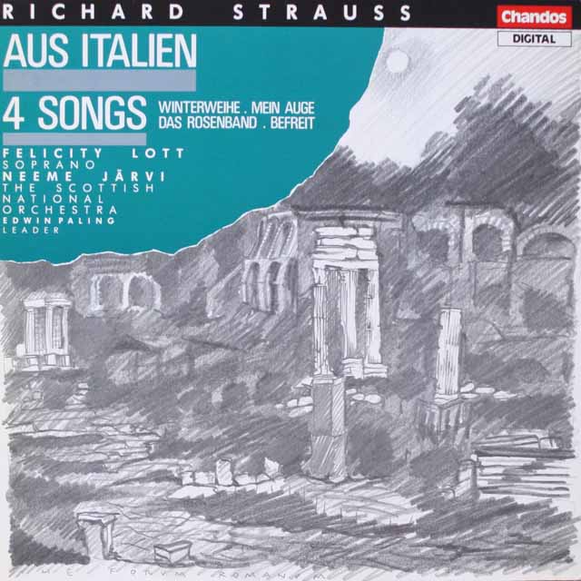 ネーメ・ヤルヴィのR.シュトラウス/交響的幻想曲「イタリアから」ほか　独Chandos　3626　LP レコード