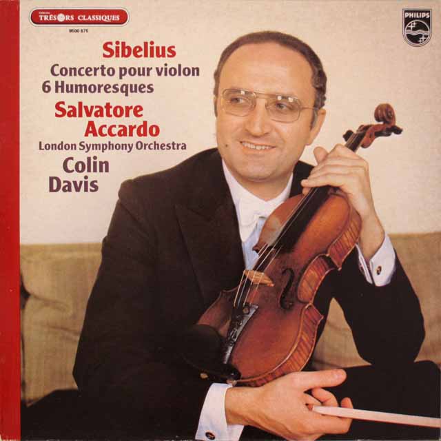 アッカルド、デイヴィスのシベリウス/ヴァイオリン協奏曲　仏PHILIPS　3335　LP レコード