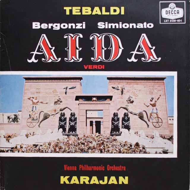 カラヤンのヴェルディ/「アイーダ」　英DECCA　モノラル　2604　LP レコード