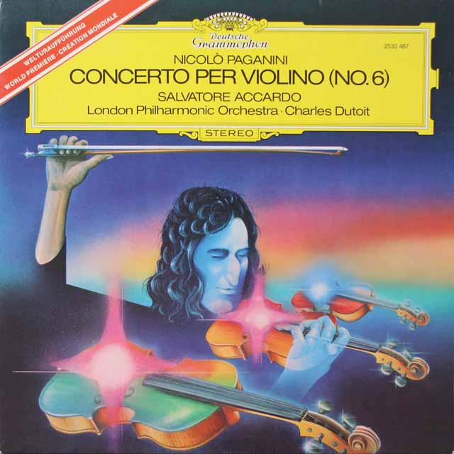 アッカルドのパガニーニ/ヴァイオリン協奏曲第6番　独DGG　3796　LP レコード