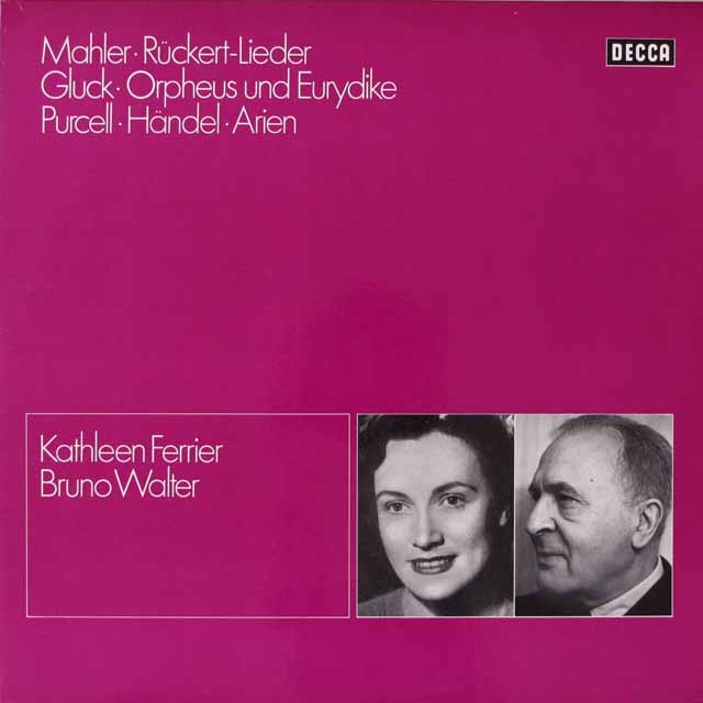 フェリア、ワルターのマーラー/「リュッケルト歌曲集」ほか 独DECCA　3796　LP レコード