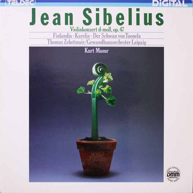 ツェートマイヤー、マズアのシベリウス/ヴァイオリン協奏曲　独telefunken　3796　LP レコード