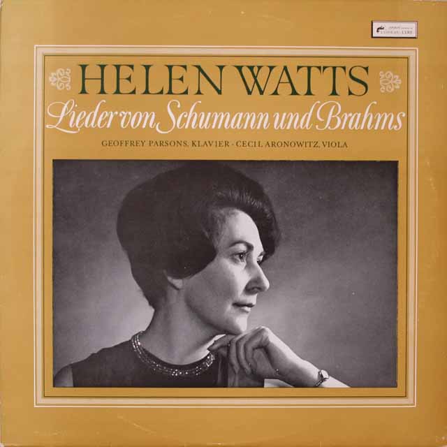 ワッツのシューマン、ブラームス/歌曲集　独L'oiseau-lyre　3796　LP レコード