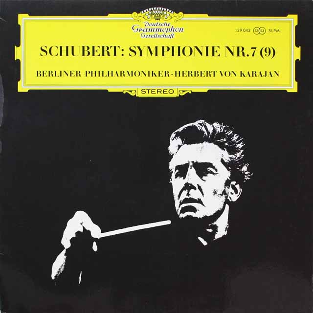 カラヤンのシューベルト/交響曲第7（9）番「ザ・グレイト」　独DGG　3689　LP レコード