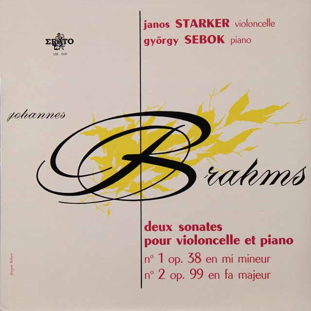 シュタルケル&シェベークのブラームス/チェロソナタ集　仏ERATO　3225　LP レコード
