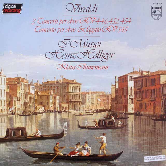 ホリガー、イ・ムジチによるヴィヴァルディ/オーボエ協奏曲集　蘭PHILIPS　3328　LP レコード