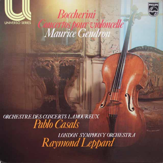 ジャンドロンのボッケリーニ/チェロ協奏曲集　仏PHILIPS　3688　LP レコード