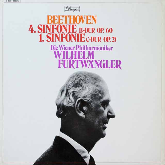 フルトヴェングラーのベートーヴェン/交響曲第1、4番　独EMI（エレクトローラ）　3688　LP レコード