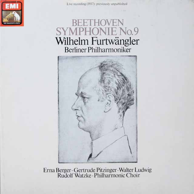 フルトヴェングラーのベートーヴェン/「第九」(1937年録音)　独EMI　モノラル　2610　LP レコード