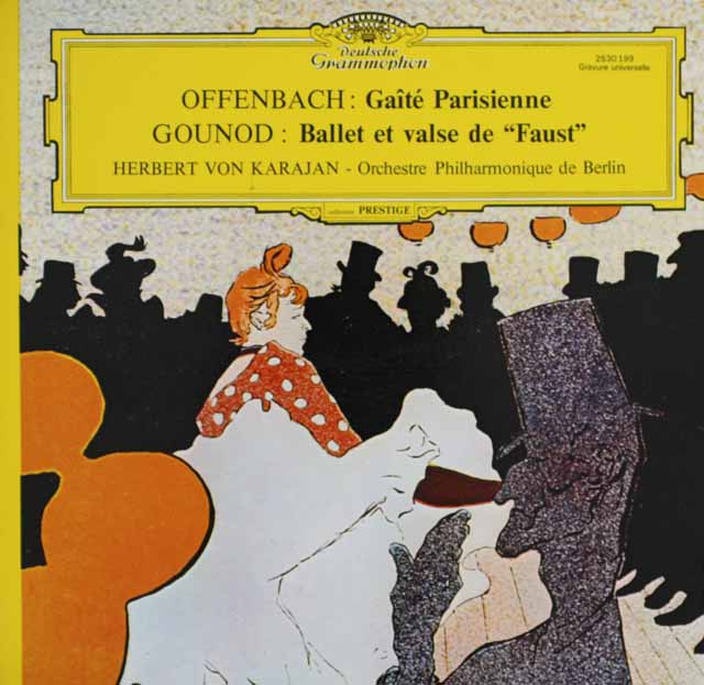 カラヤンのオッフェンバック/パリの喜び（抜粋）ほか　仏DGG　3707　LP レコード