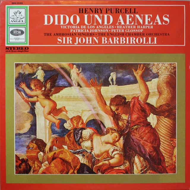 バルビローリのパーセル/「ディドとエネアス」　独EMI　3688　LP レコード