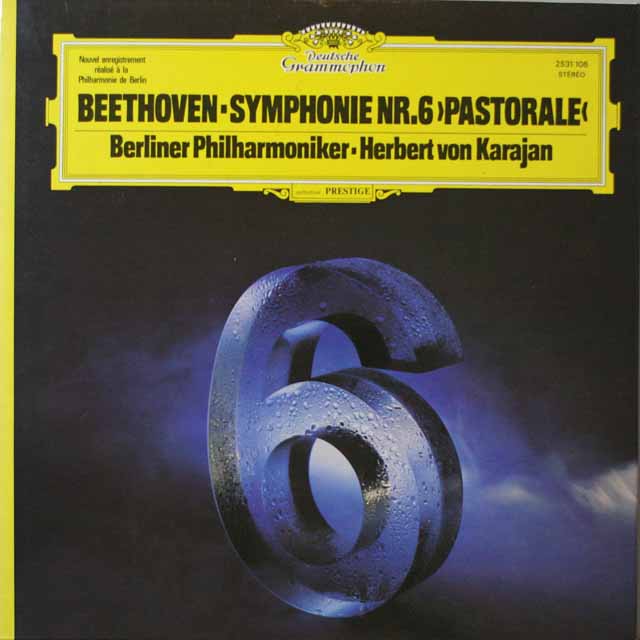 カラヤンのベートーヴェン/交響曲第6番「田園」　仏DGG　3402　LP レコード