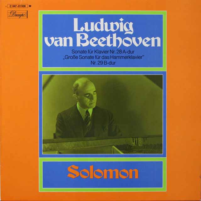 ソロモンのベートーヴェン/ピアノソナタ第28、29番　独Dacapo　3794　LP レコード