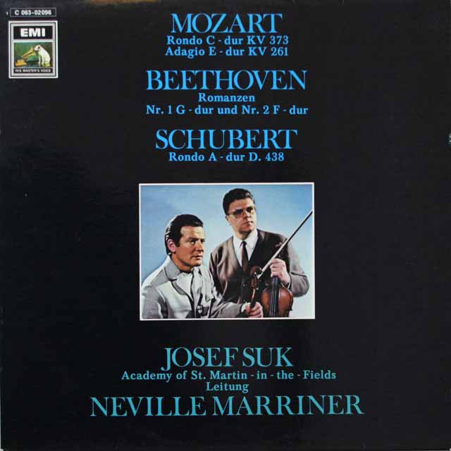 マリナー、スークのモーツァルト、ベートーヴェン、シューベルト　独EMI　3688　LP レコード