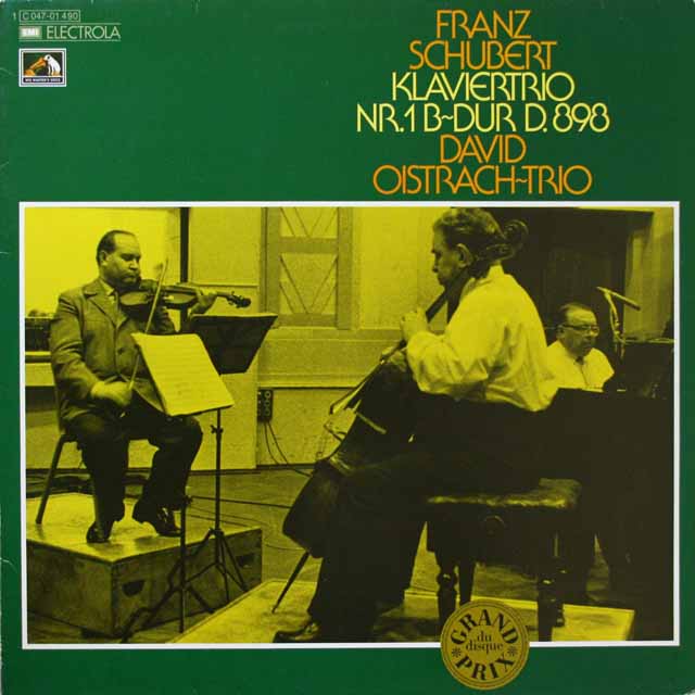 オイストラフ・トリオのシューベルト/ピアノ三重奏曲第1番　独EMI　3688　LP レコード