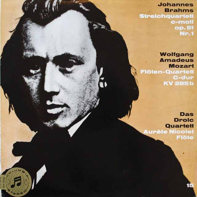 ドロルツ四重奏団のブラームス/弦楽四重奏曲第1番ほか　独columbia　2610　LP レコード