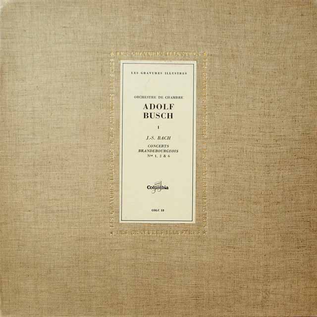 ブッシュらのバッハ/ブランデンブルク協奏曲第1、2&6番 　仏columbia　モノラル　2611　LP レコード