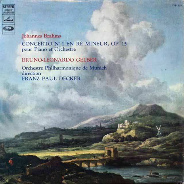 ゲルバーのブラームス/ピアノ協奏曲第1番　仏EMI　2611　LP レコード