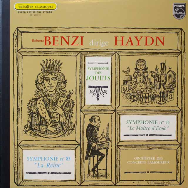 ベンツィのハイドン/交響曲第55、85番　仏PHILIPS　3329　LP レコード