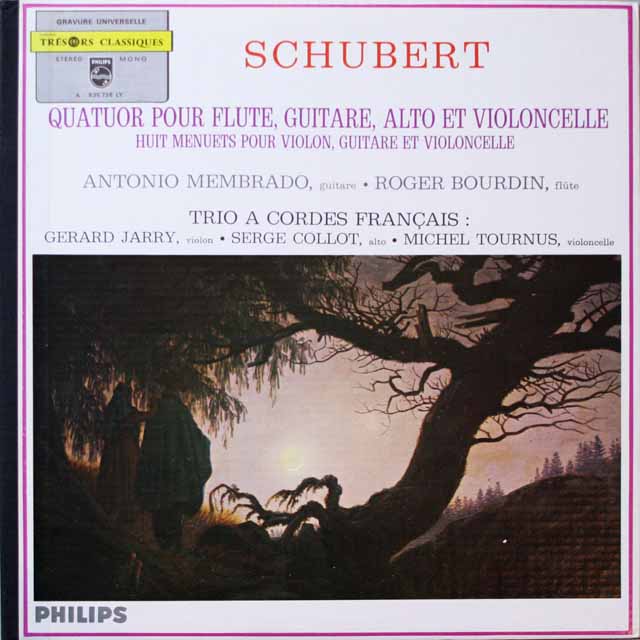メンブラートらのシューベルト/ギター四重奏曲ほか　仏PHILIPS　3688　LP レコード