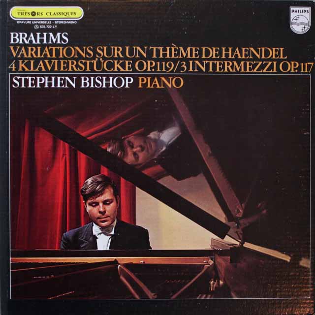 ビショップのブラームス/ヘンデルの主題による変奏曲とフーガほか　仏PHILIPS　3329　LP レコード