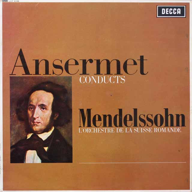 【モノラル】　アンセルメのメンデルスゾーン/交響曲第4番「イタリア」ほか　英DECCA　3688　LP レコード