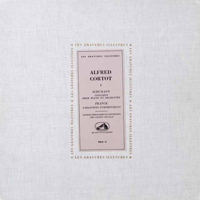 コルトーのシューマン/ピアノ協奏曲ほか　仏EMI(VSM)　モノラル　3331　LP レコード