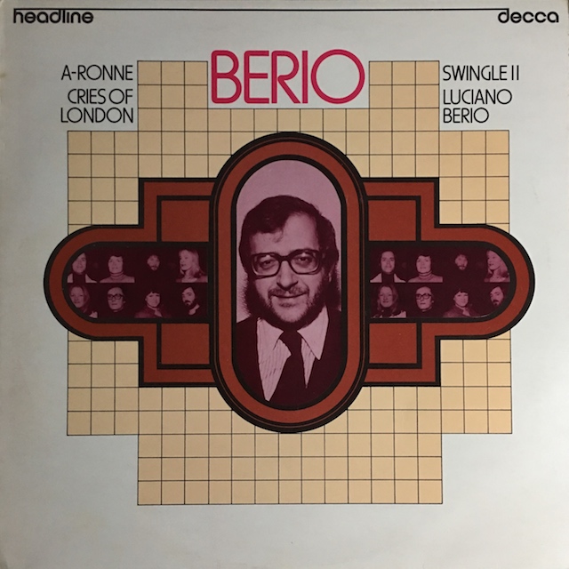 ベリオの自作自演/A-Ronneほか　英DECCA　M1701　LP レコード