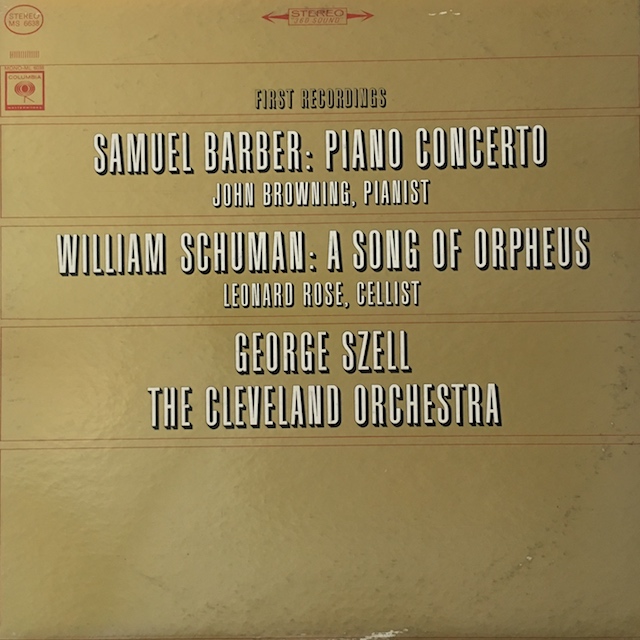 セルのバーバー/ピアノ協奏曲ほか　 米Columbia　M1701　LP レコード