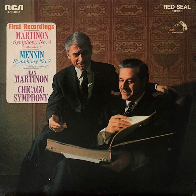 マルティノンの自作自演/交響曲第4番ほか　 米RCA　M1701　LP レコード