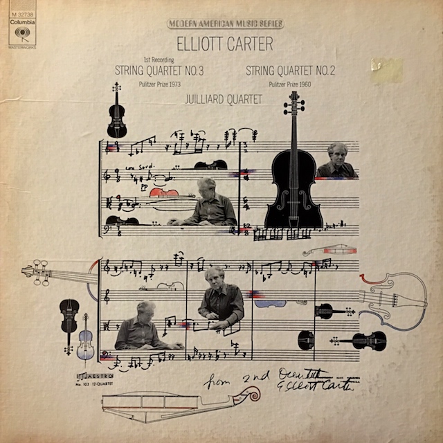 ジュリアード弦楽四重奏団のカーター/弦楽四重奏曲　 米Columbia　M1701　LP レコード