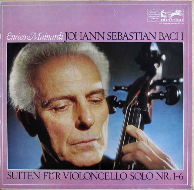 【オリジナル盤】　マイナルディのバッハ/無伴奏チェロ組曲　独Eurodisc　3393　LP レコード
