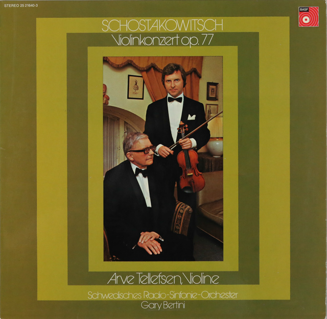テレフセン＆ベルティーニのショスタコーヴィチ/ヴァイオリン協奏曲第1番　独BASF　3288　LP レコード