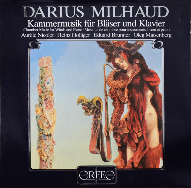 ホリガーら&マイセンベルクのミヨー/管楽器とピアノのための室内楽集　独ORFEO　3289　LP レコード